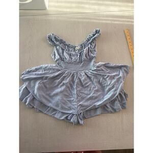 Urban Outfitters Baby Blue Pastel Romper Coquette Balletcore Soft Girl